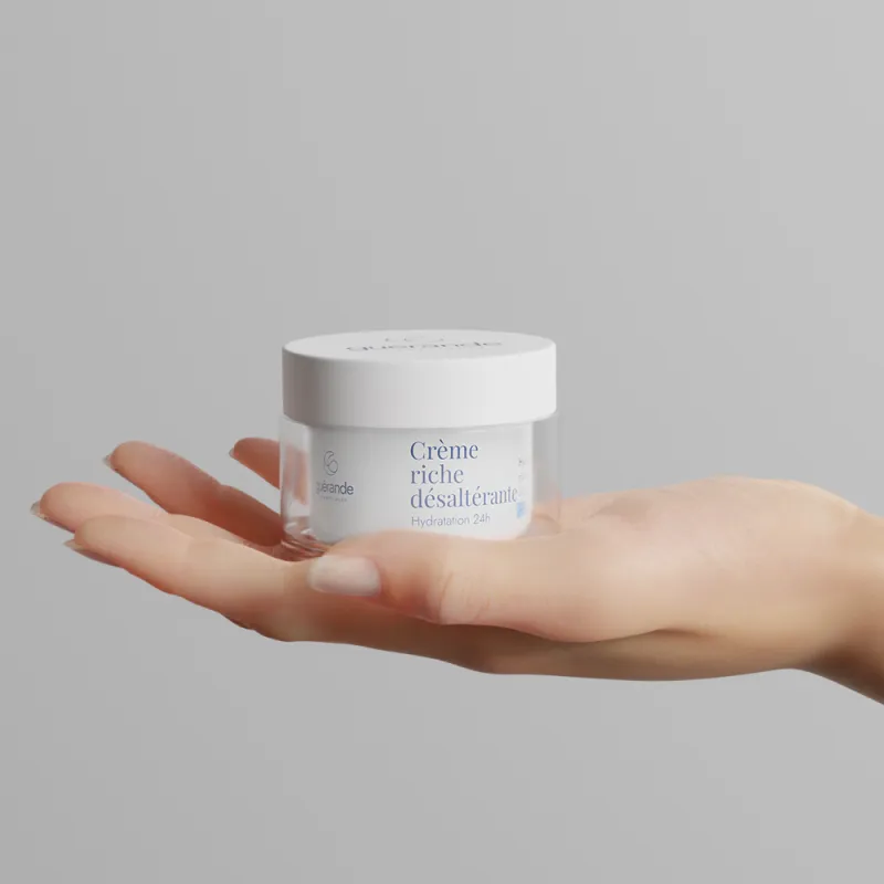 Crème riche désaltérante : peaux sèches | Crème désaltérante bio - Guérande Cosmétiques